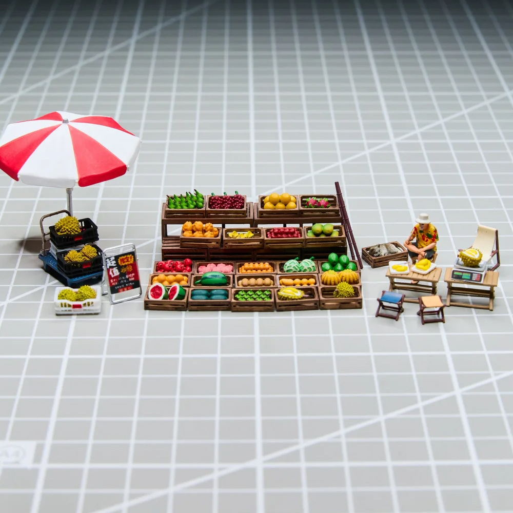 3D Printing Car - Kicarmod 1/64 Fruit Stand Model Kit