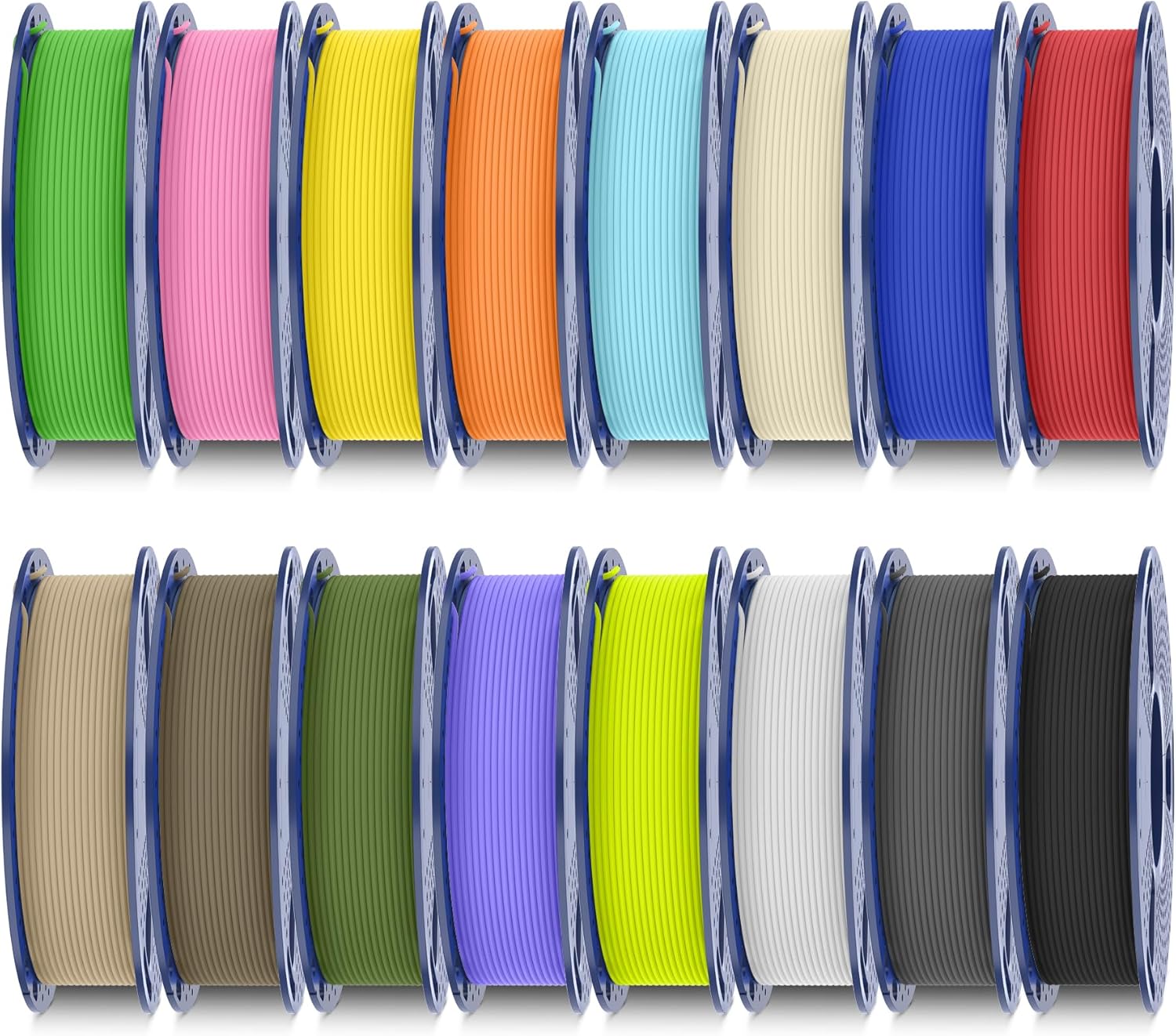 Pla Filament 1.75Mm - 16 Color PLA Matte Filament Bundle,