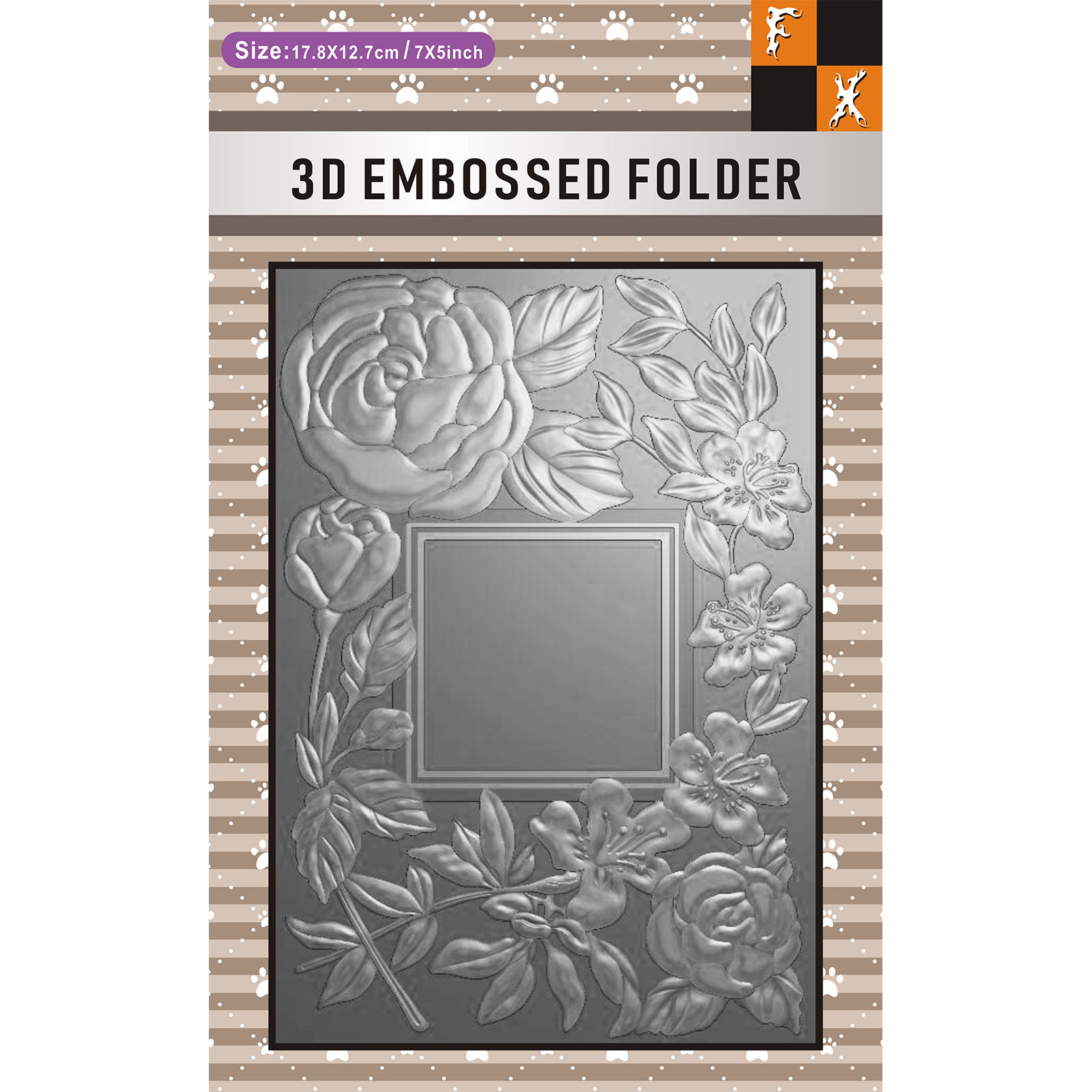 3D Printing Drawing - Rectangular photo album flower frame design