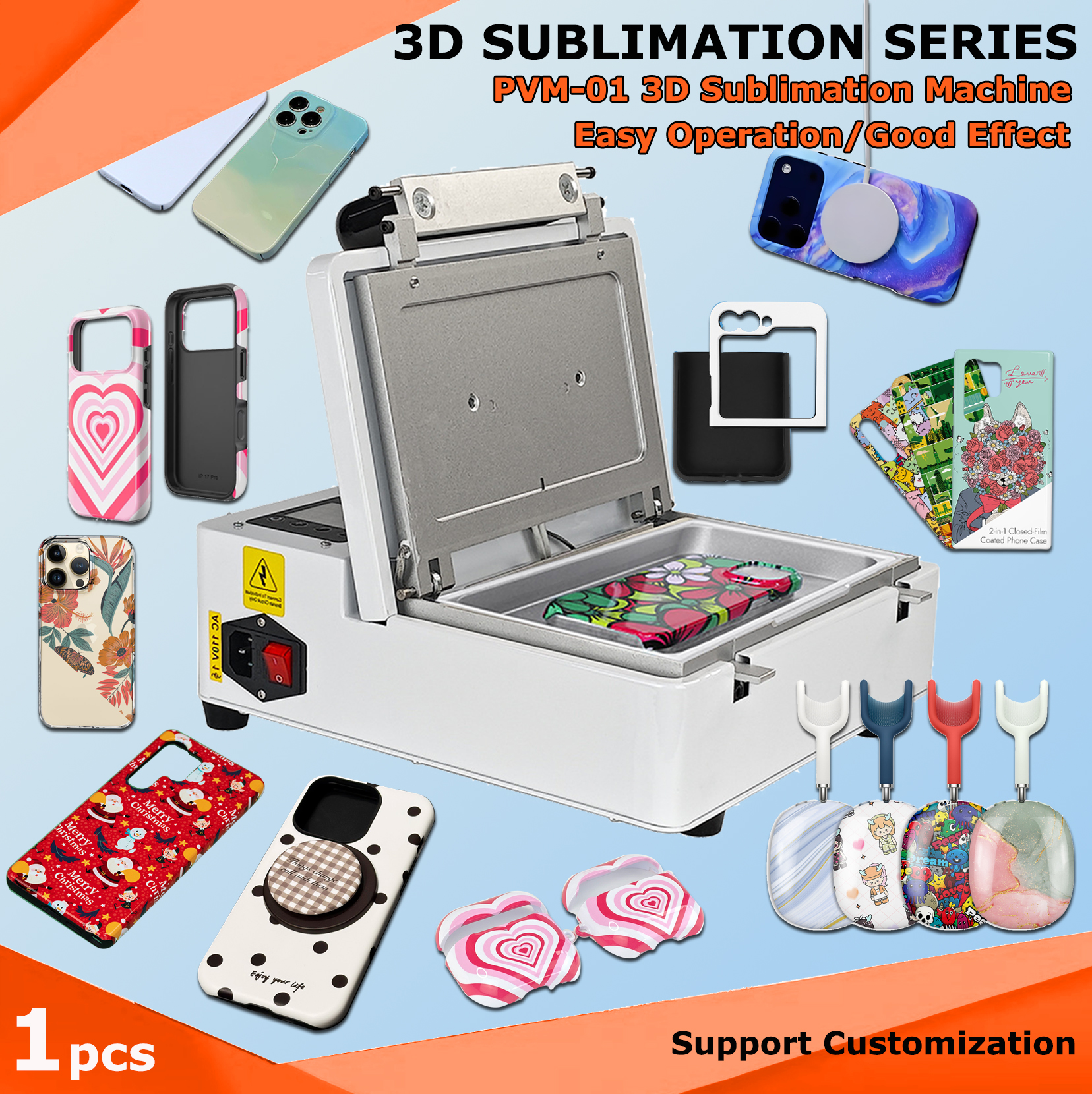 3D Printing Iphone - Fonlyu PVM-01 3D Subliamtion Heat Transfer