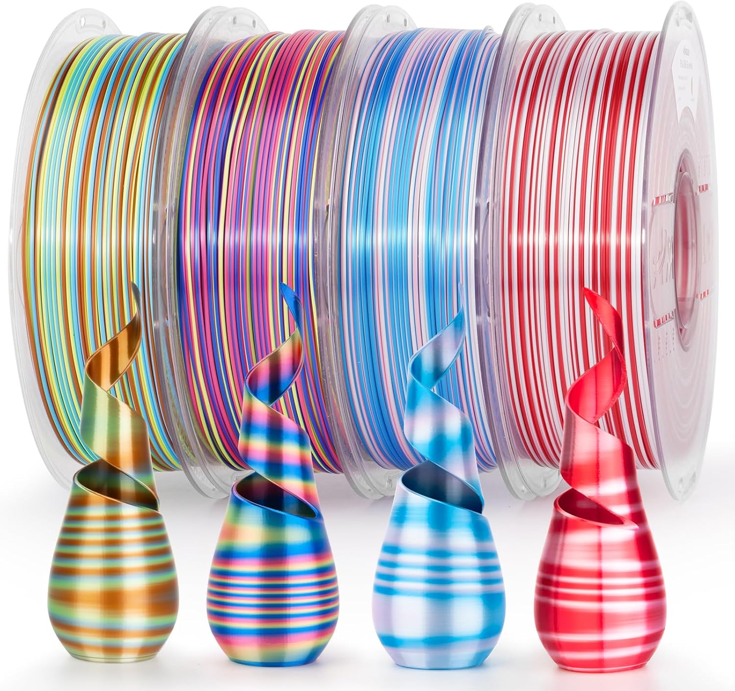 Pla Filament 1.75Mm - Silk Multicolor Rainbow PLA 3D Printer