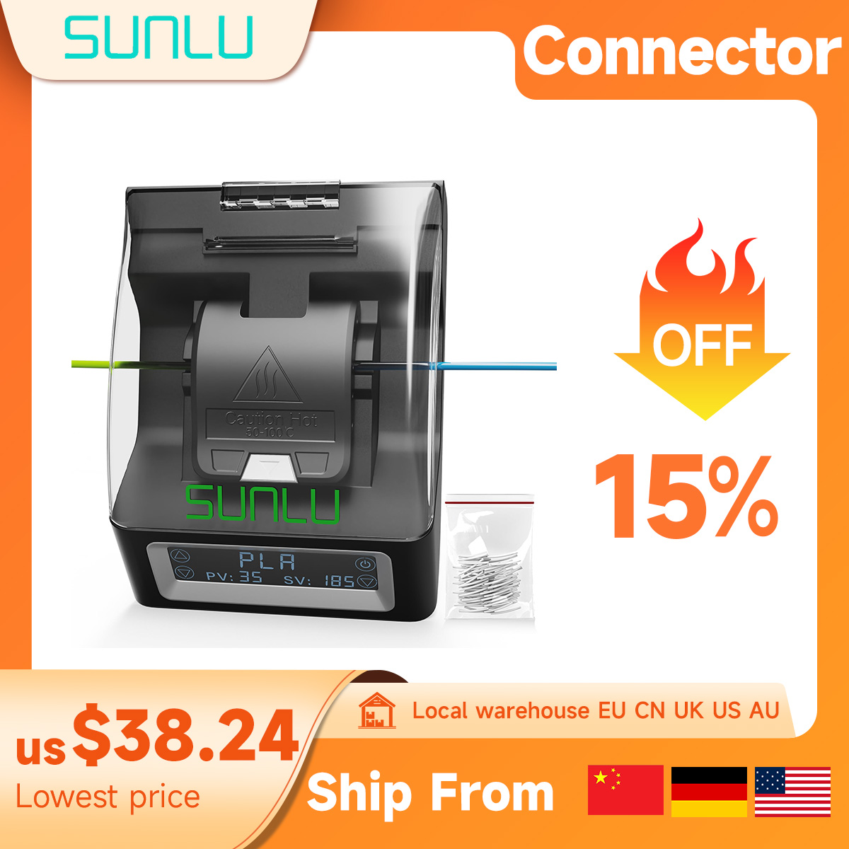 Pla Filament 1.75Mm - SUNLU Filament Connector For FC01 1.75mm