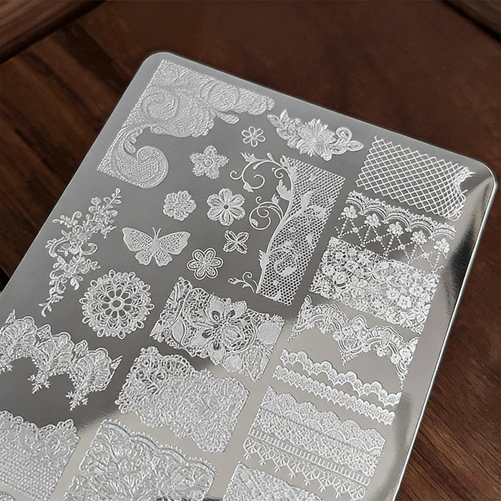 3D Printing Template - 1Pc 14.5*9.5cm 3D Lace Butterfly Nail