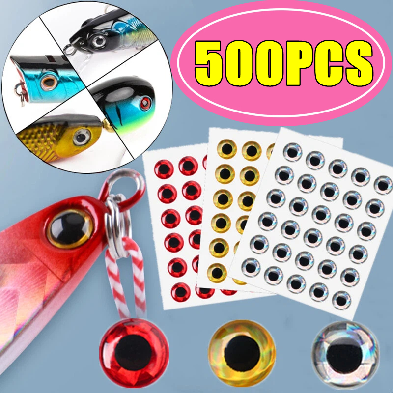 3D Printing Lure - 100-500PCS Fishing Lure Eyes Holographic 3D