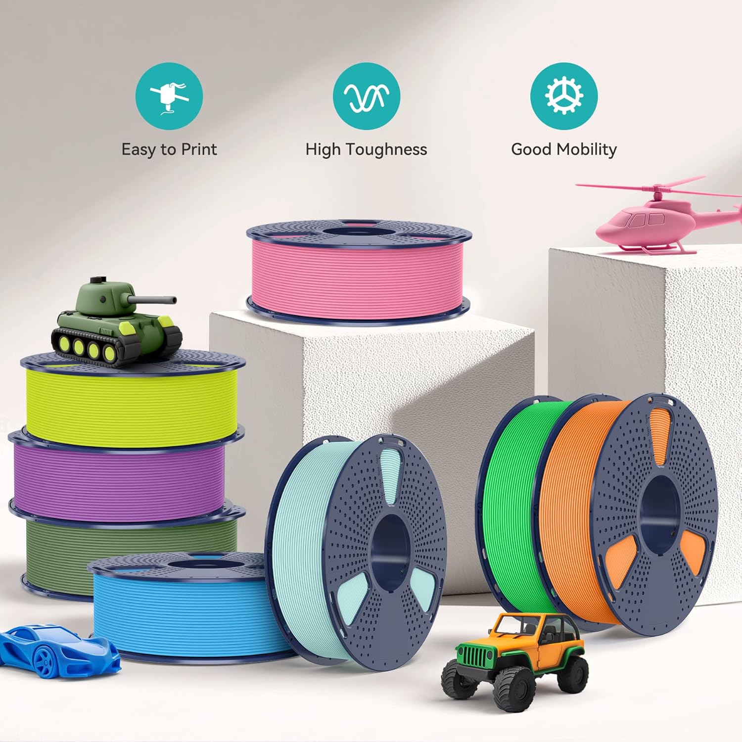 16 Color PLA Matte Filament Bu - Pla Filament 1.75Mm incelemesi ve fiyatı