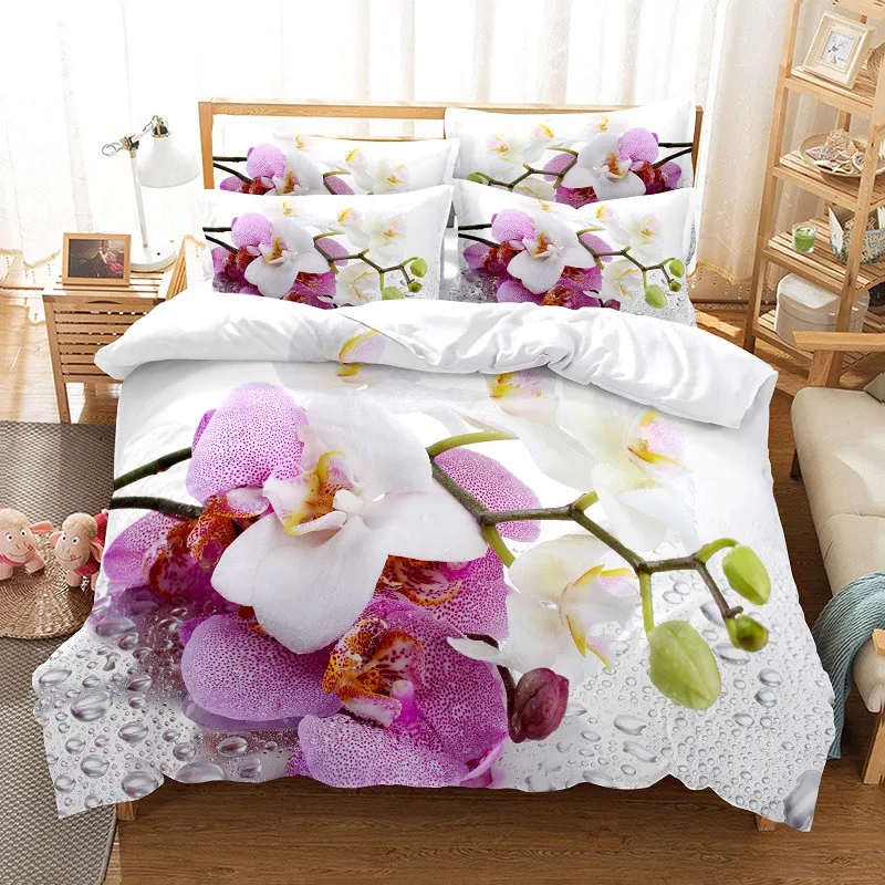 Flowers Bedding Set Duvet Cove - 3D Printing Drawing incelemesi ve fiyatı