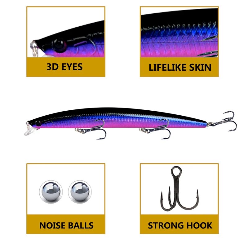 Minnow Fishing Lure Laser Hard - 3D Printing Lure incelemesi ve fiyatı