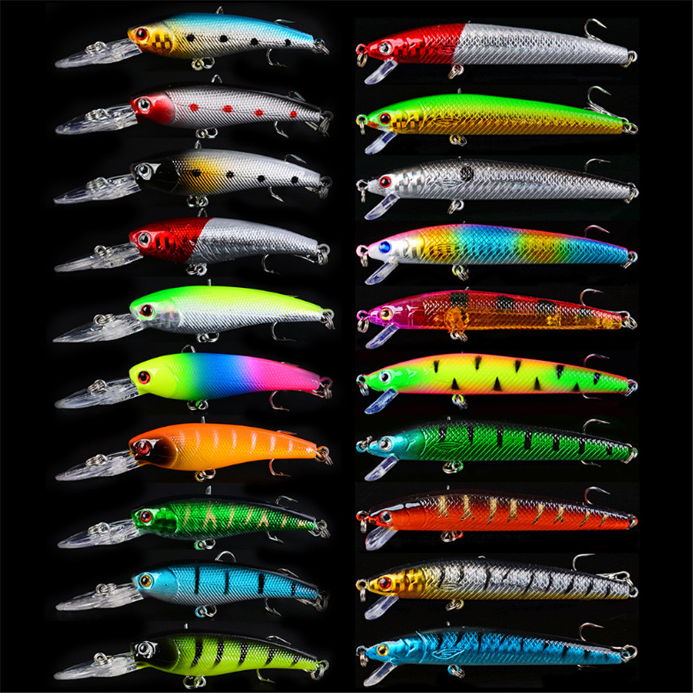 20pcs/lot Minnow Fishing Lures - 3D Printing Lure incelemesi ve fiyatı