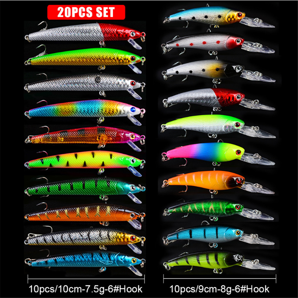 20pcs/lot Minnow Fishing Lures - 3D Printing Lure incelemesi ve fiyatı