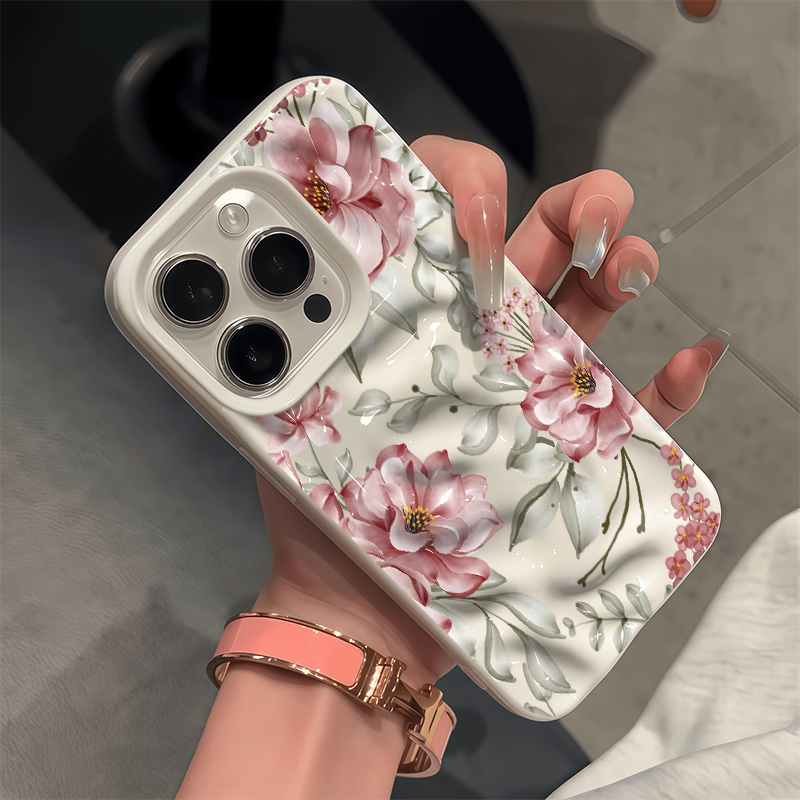 Luxury Flower Print Case For i - 3D Printing Iphone incelemesi ve fiyatı