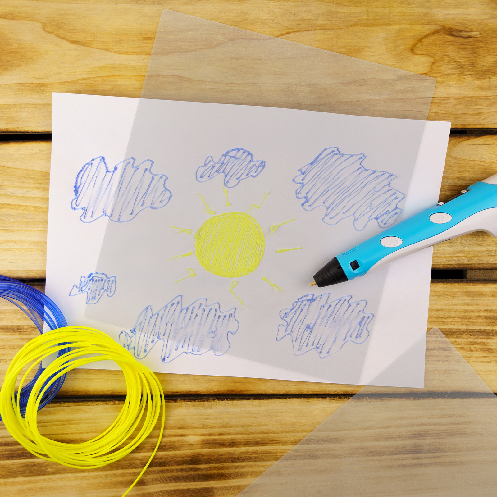 10Pcs Clear PVC 3D Pen Drawing - 3D Printing Template incelemesi ve fiyatı