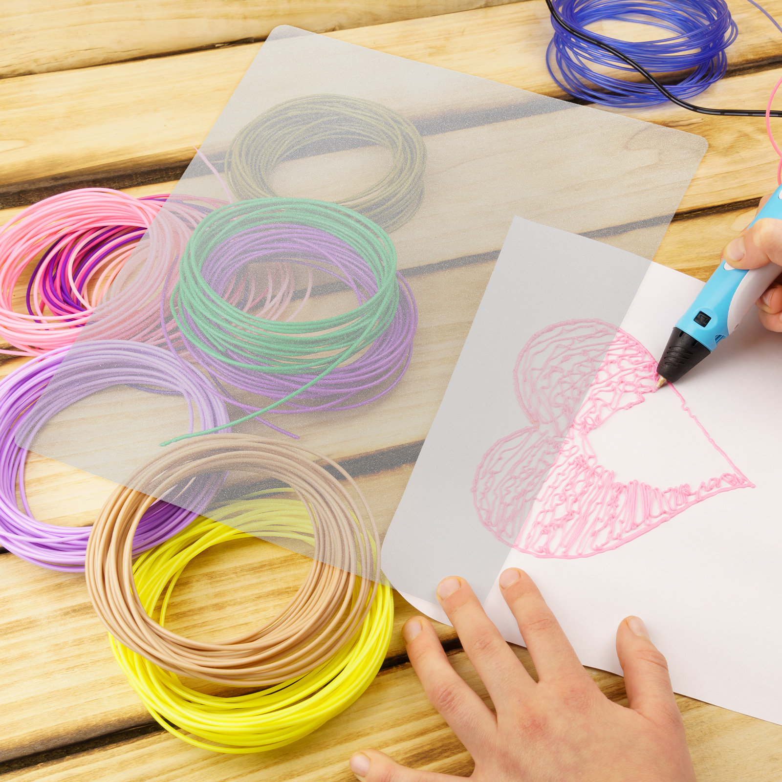 10Pcs Clear PVC 3D Pen Drawing - 3D Printing Template incelemesi ve fiyatı