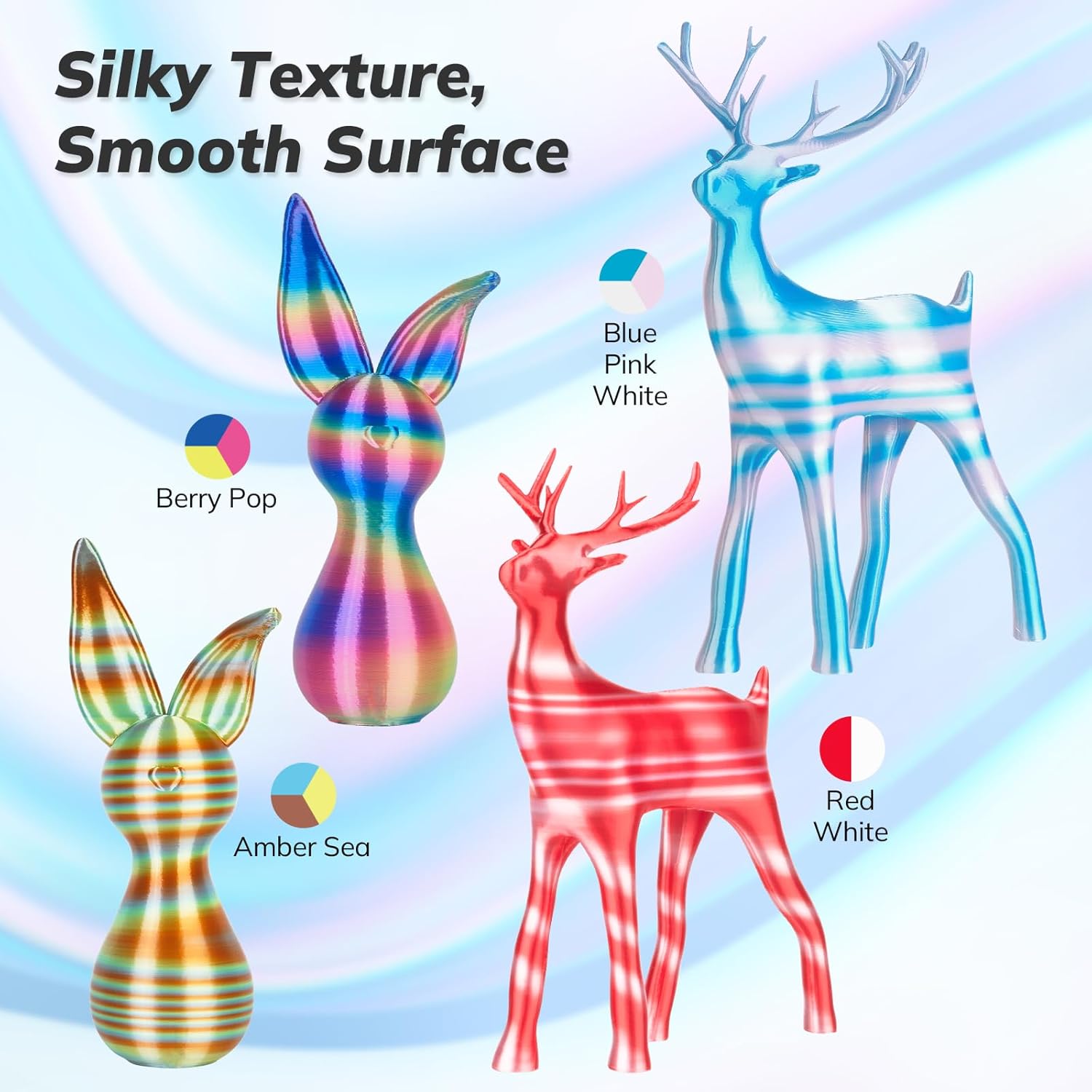 Silk Multicolor Rainbow PLA 3D - Pla Filament 1.75Mm incelemesi ve fiyatı