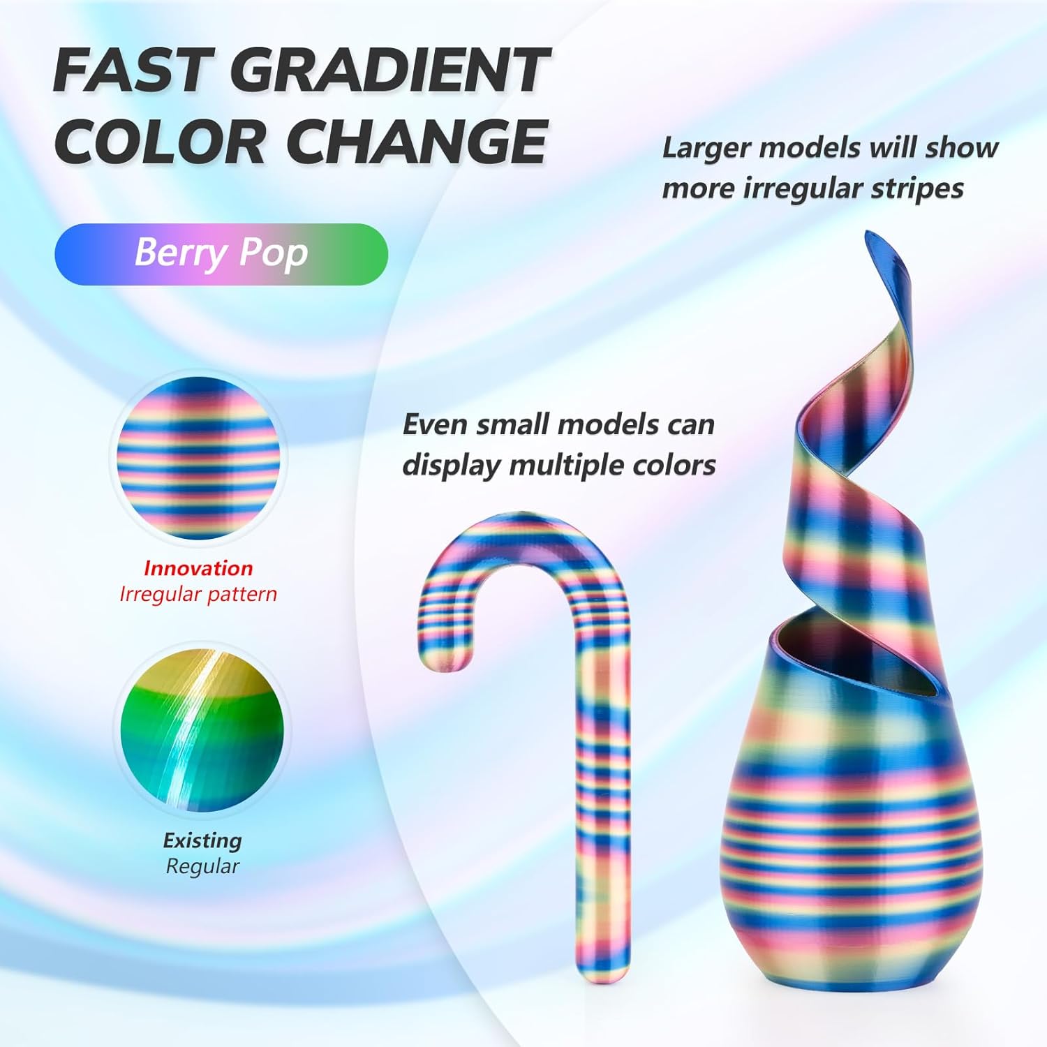 Silk Multicolor Rainbow PLA 3D - Pla Filament 1.75Mm incelemesi ve fiyatı