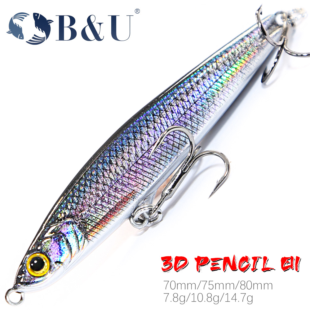 B&U Sinking Pencil Jerk Fishin - 3D Printing Lure incelemesi ve fiyatı