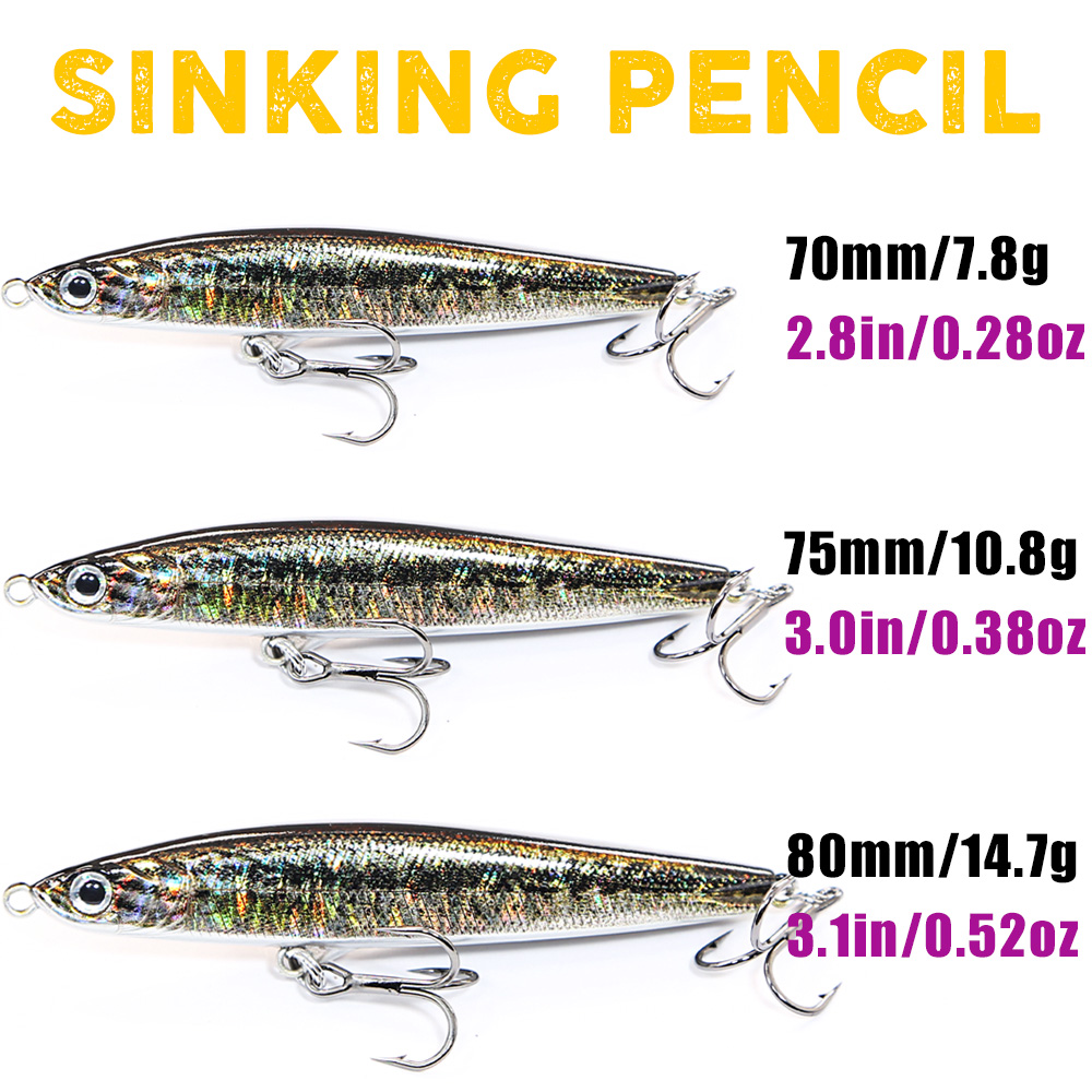 B&U Sinking Pencil Jerk Fishin - 3D Printing Lure incelemesi ve fiyatı