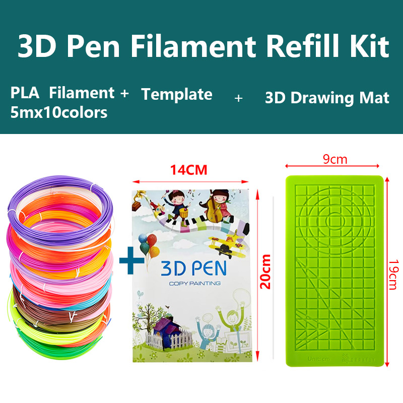 3D Pen Filament Refill Kit, 50 - 3D Printing Template incelemesi ve fiyatı