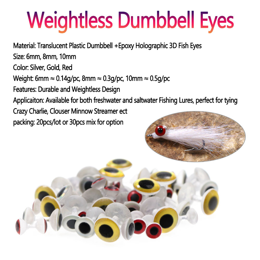 20/30pcs Weightless Dumbbell E - 3D Printing Lure incelemesi ve fiyatı