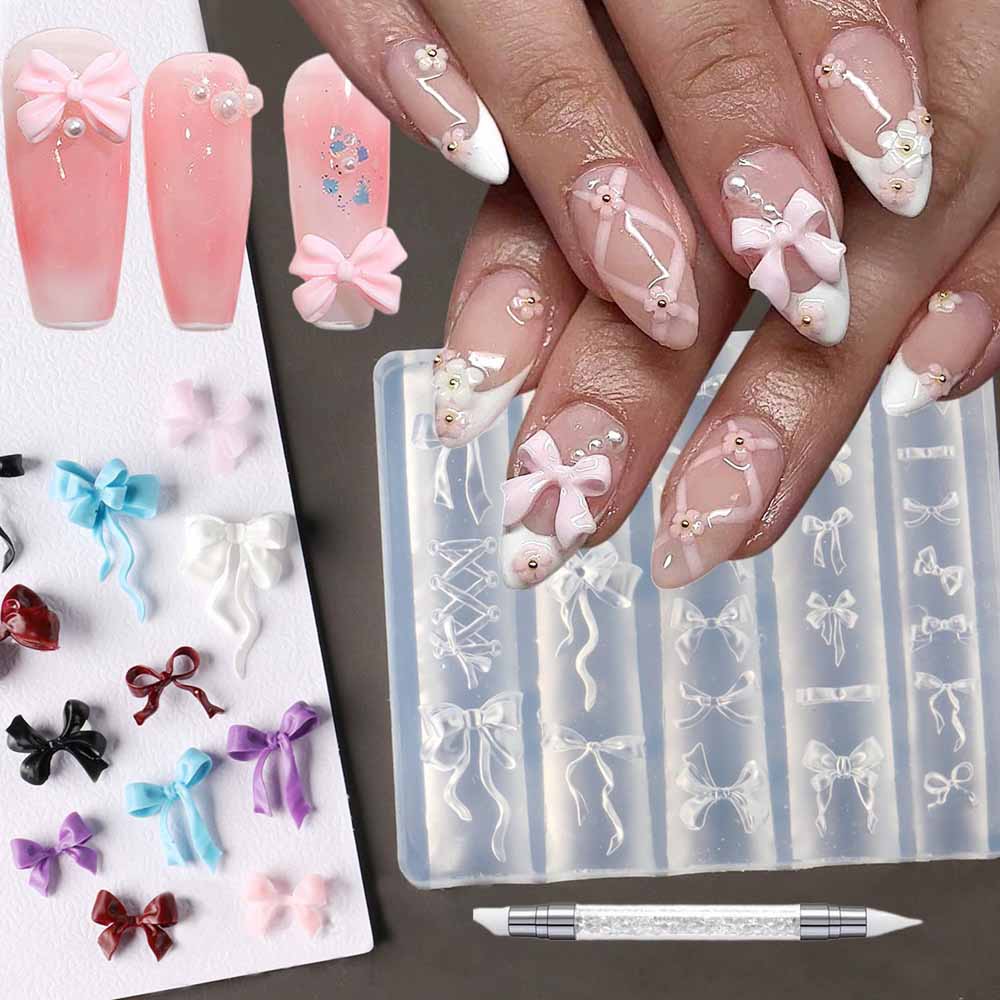 1Pcs 3D Bowknot Silicone Nail  - 3D Printing Template incelemesi ve fiyatı