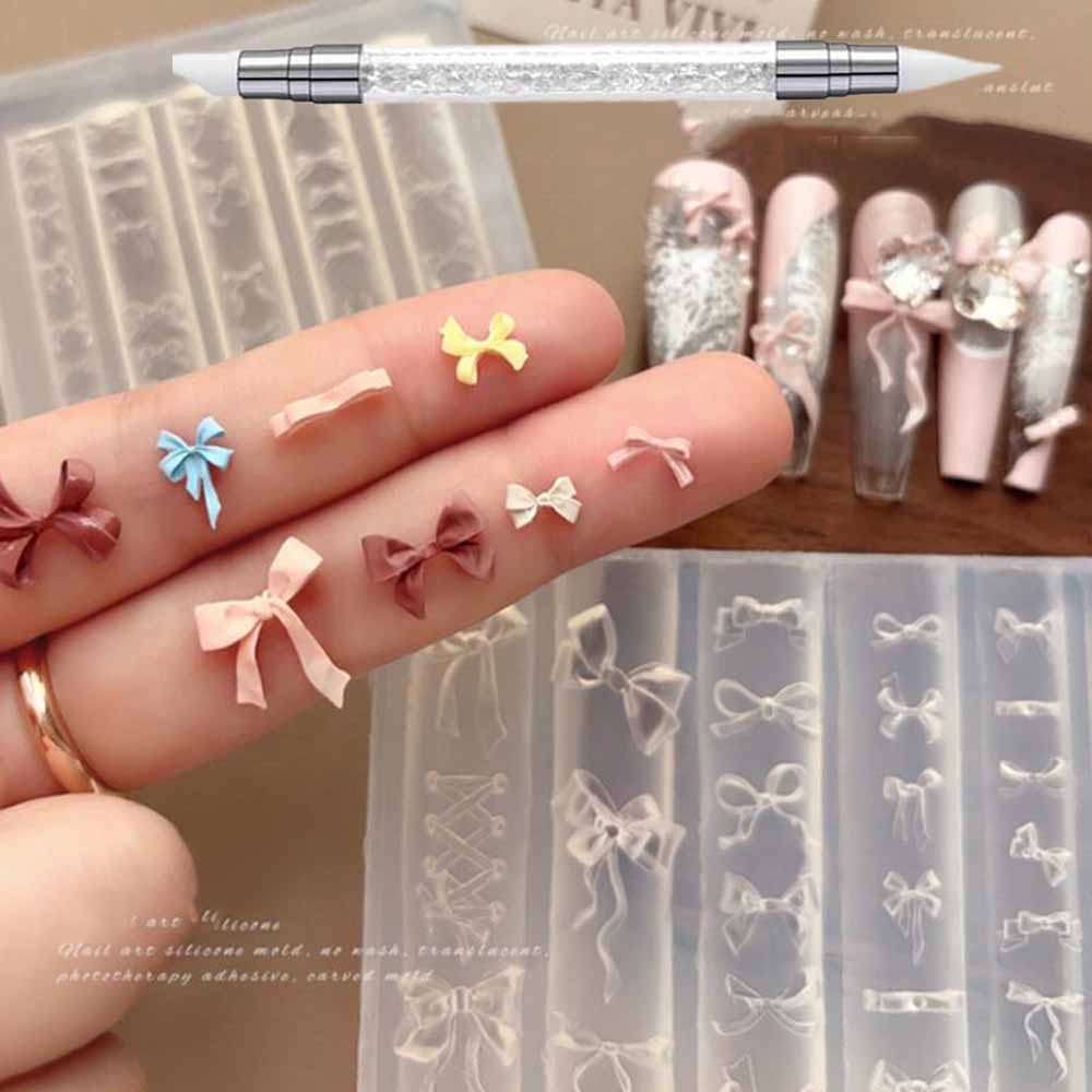 1Pcs 3D Bowknot Silicone Nail  - 3D Printing Template incelemesi ve fiyatı