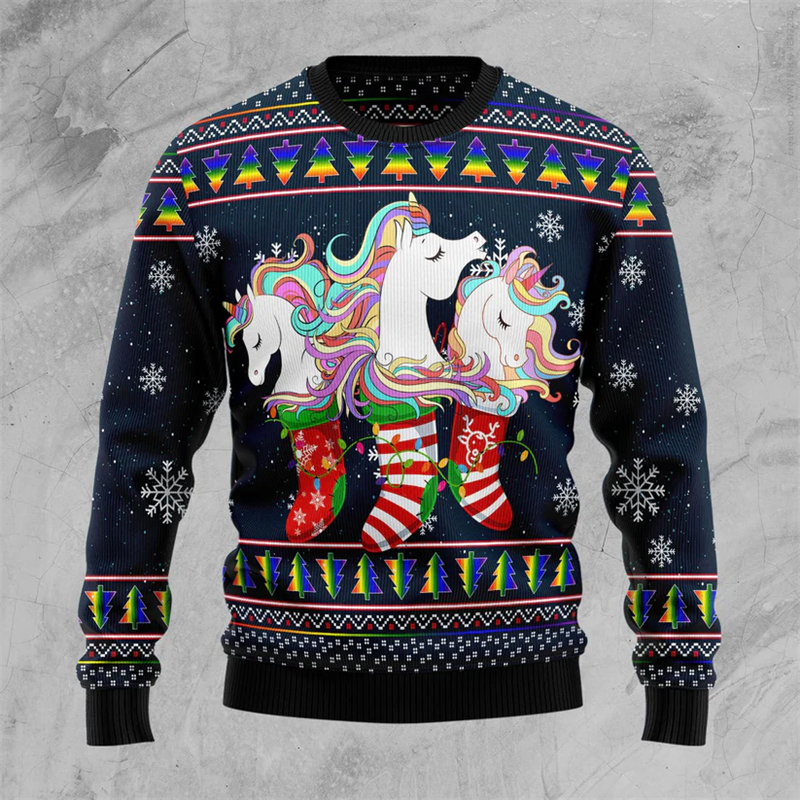 2026 New Unicorn Graphic Unise - 3D Printing Xmas incelemesi ve fiyatı