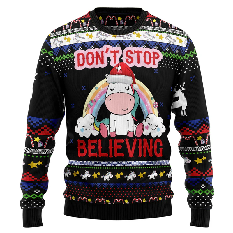 2026 New Unicorn Graphic Unise - 3D Printing Xmas incelemesi ve fiyatı