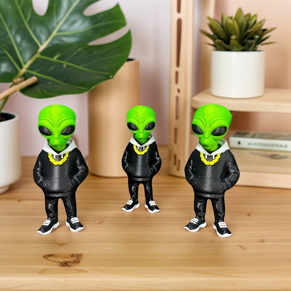 1 Piece Green Alien Figure wit - 3D Printing Drawing incelemesi ve fiyatı
