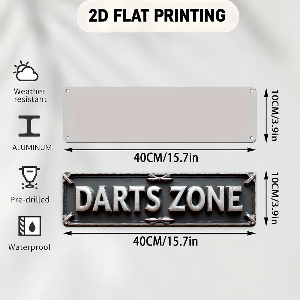 Tin Sign DARTS ZONE 2D Flat Pr - 3D Printing Zone incelemesi ve fiyatı
